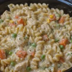 Crockpot Chicken Pot Pie Pasta