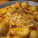 Crockpot Creamy Cheddar Chicken, Corn & Baby Potatoes