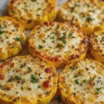 Cheesy Baked Squash Rounds