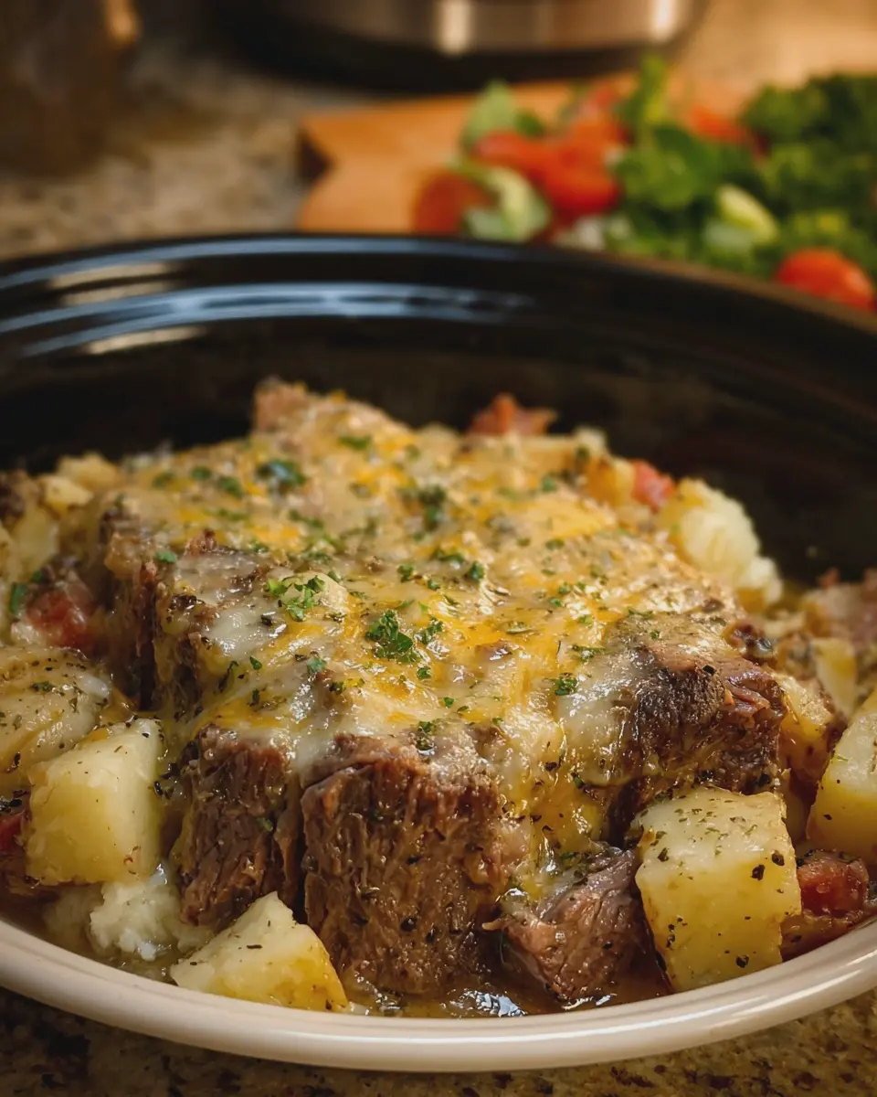 Crockpot Loaded Steak and Potato Bake: Indulgent Comfort Food Delight