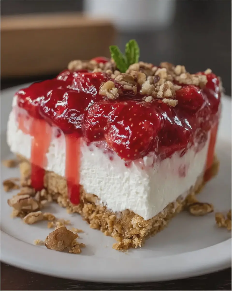 No-Bake Strawberry Cheesecake Delight: Easy and Irresistibly Creamy
