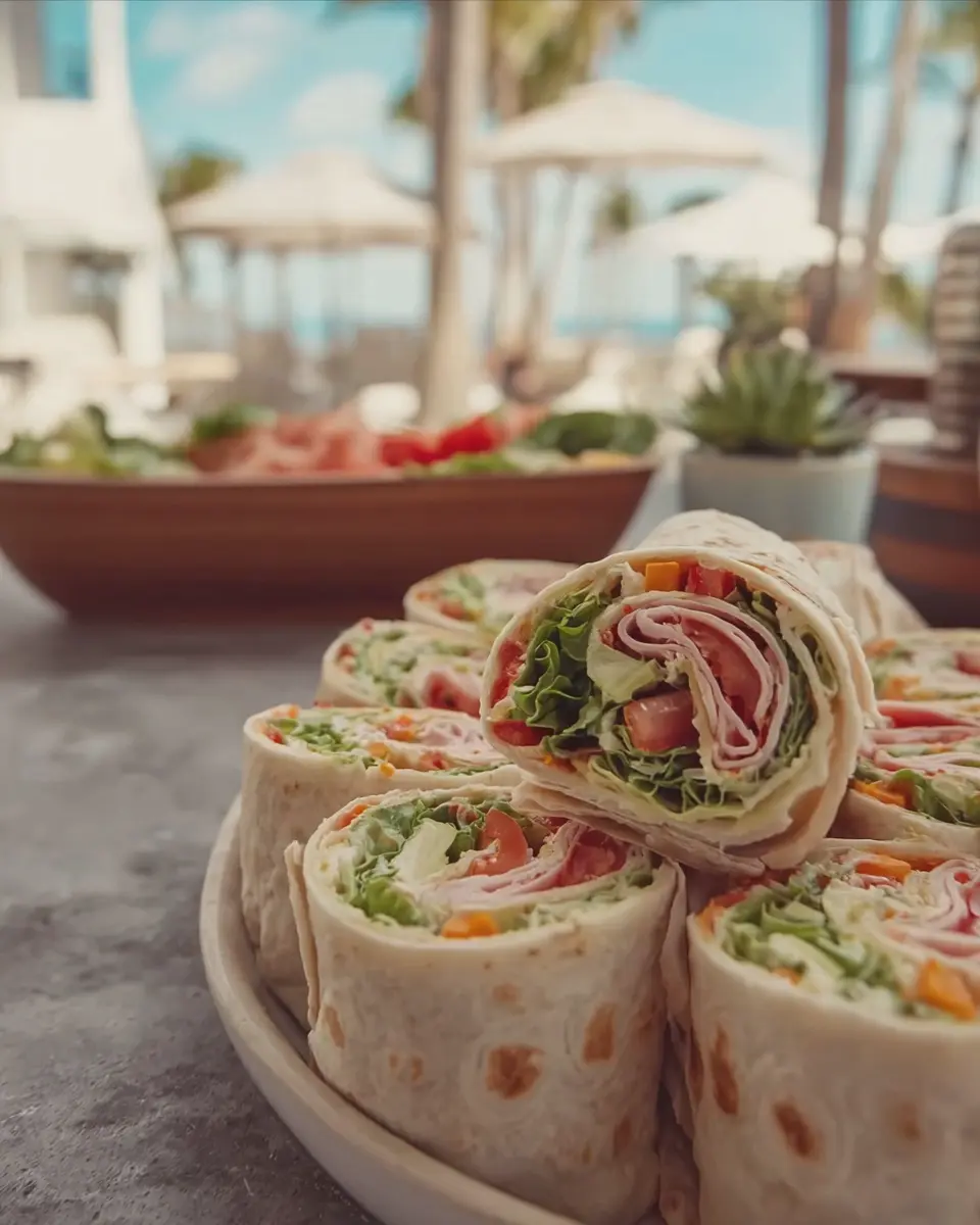 Beach Club Wraps: Easy Turkey Bacon &amp; Chicken Ham Delight