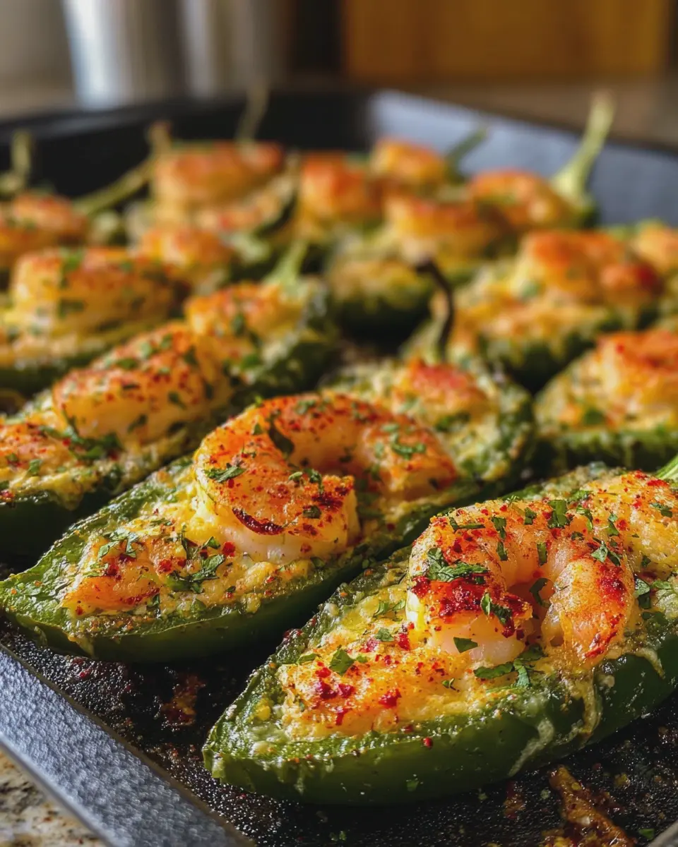 Fiery Cajun Shrimp Stuffed Jalapeños with Turkey Bacon Delight