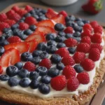 4th of July Cream Cheese Fruit Pizza