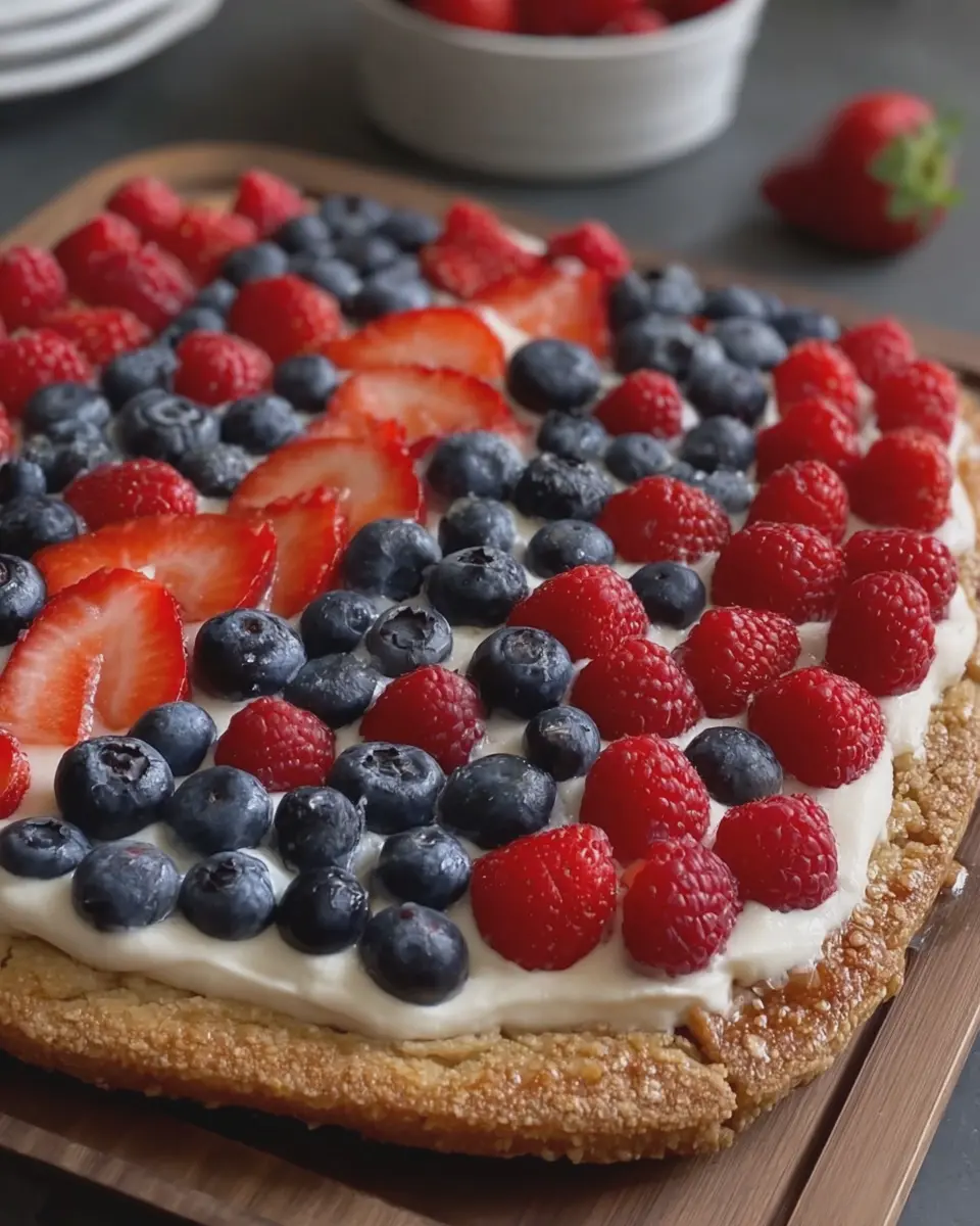 4th of July Cream Cheese Fruit Pizza: The Best Festive Treat