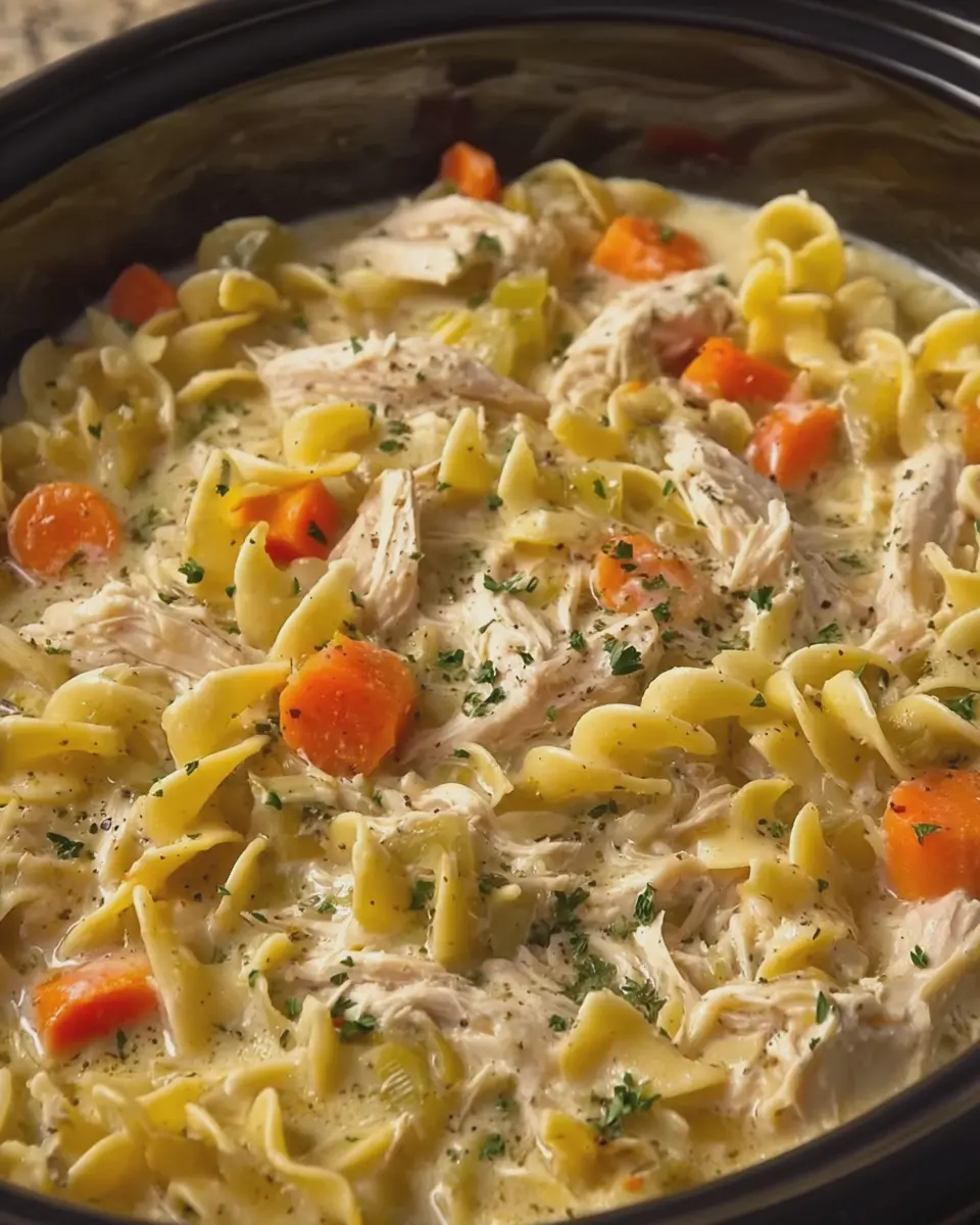 Crockpot Creamy Chicken and Noodles: Easy Comfort Food Bliss