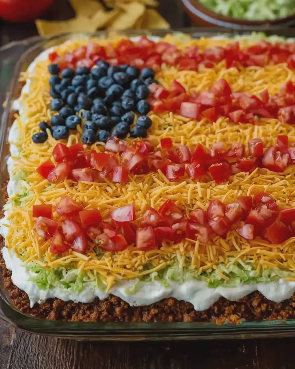Easy 7-Layer Flag Taco Dip: A Family Favorite for Game Day