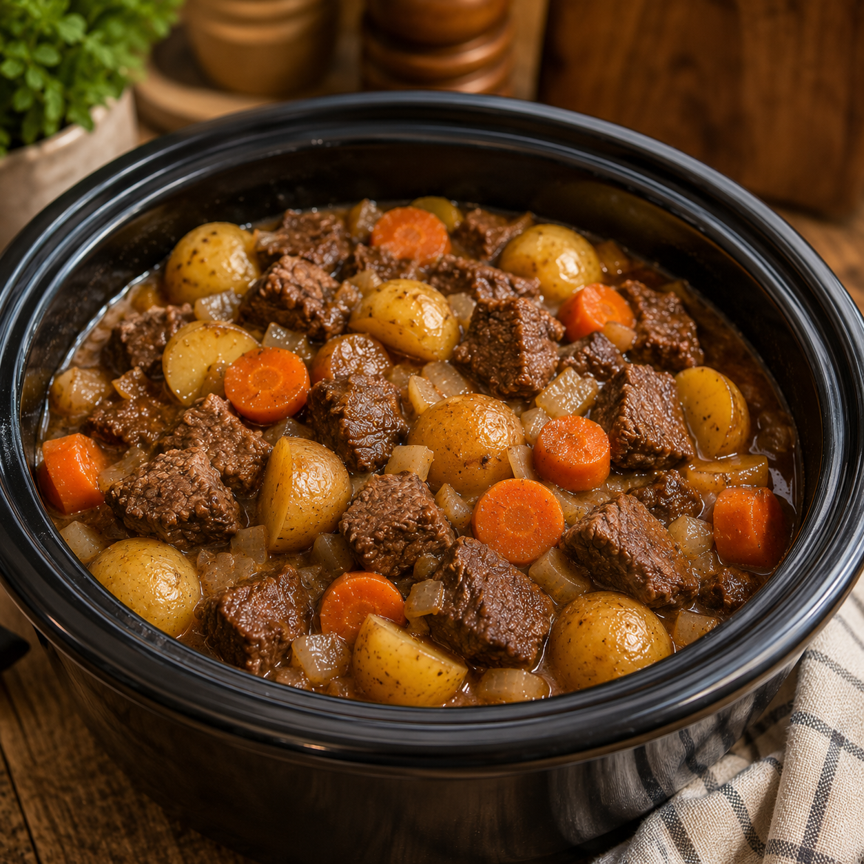 Slow Cooker Mississippi Beef Stew: Easy Comfort Food Delight