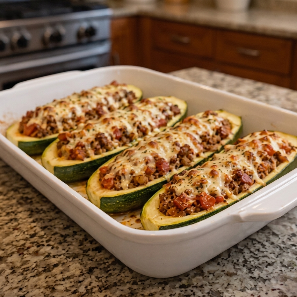 Beef Stuffed Zucchini Boats: Easy and Flavorful Family Dinner
