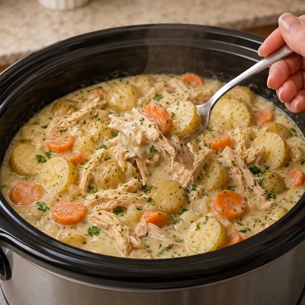 Slow Cooker Creamy Chicken and Potatoes: Easy Comfort Food Delight