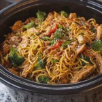 Crockpot Chicken Teriyaki Noodles
