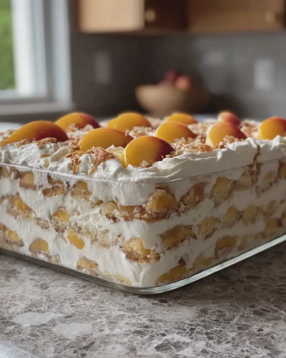 No Bake Peaches and Cream Icebox Cake: The Easiest Summer Delight