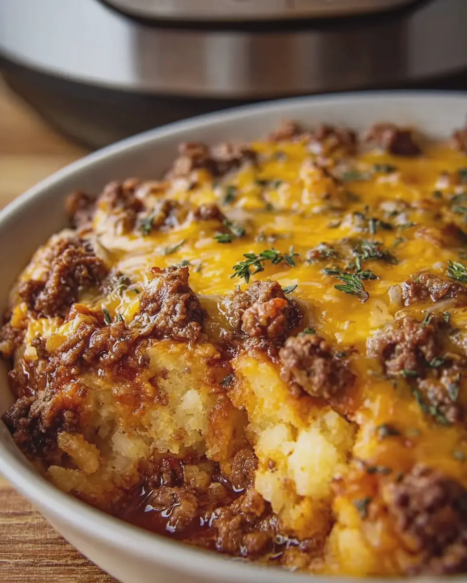 Cheesy Slow Cooker Beef and Potato Casserole Your Family Will Love