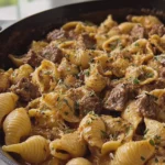Creamy Beef and Shells