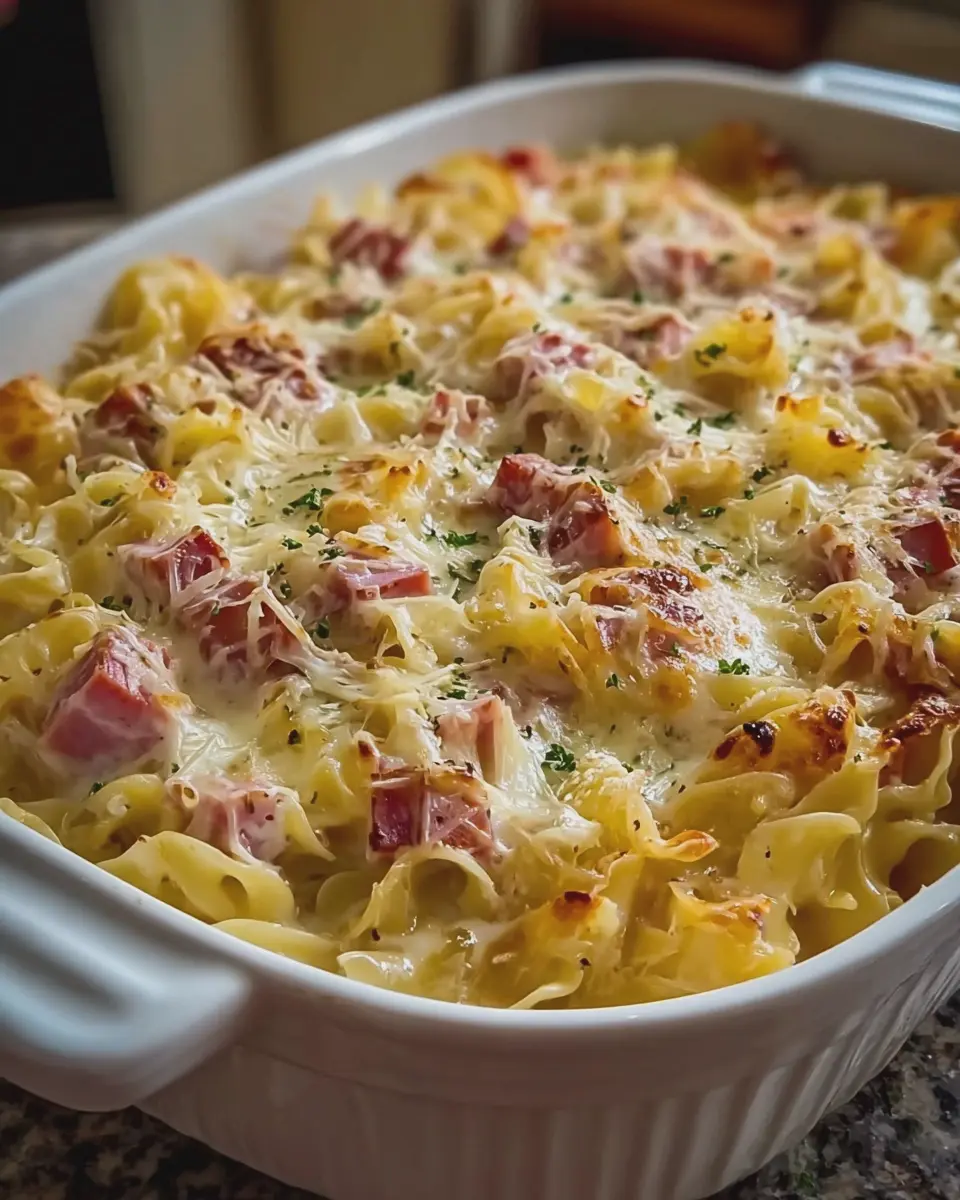 Swiss Chicken Ham and Noodle Casserole: Easy Comfort Food Delight