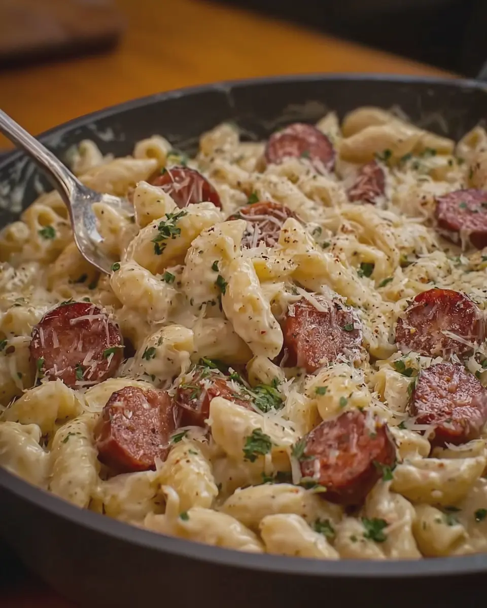 Smoked sausage alfredo pasta: the best comfort food made easy