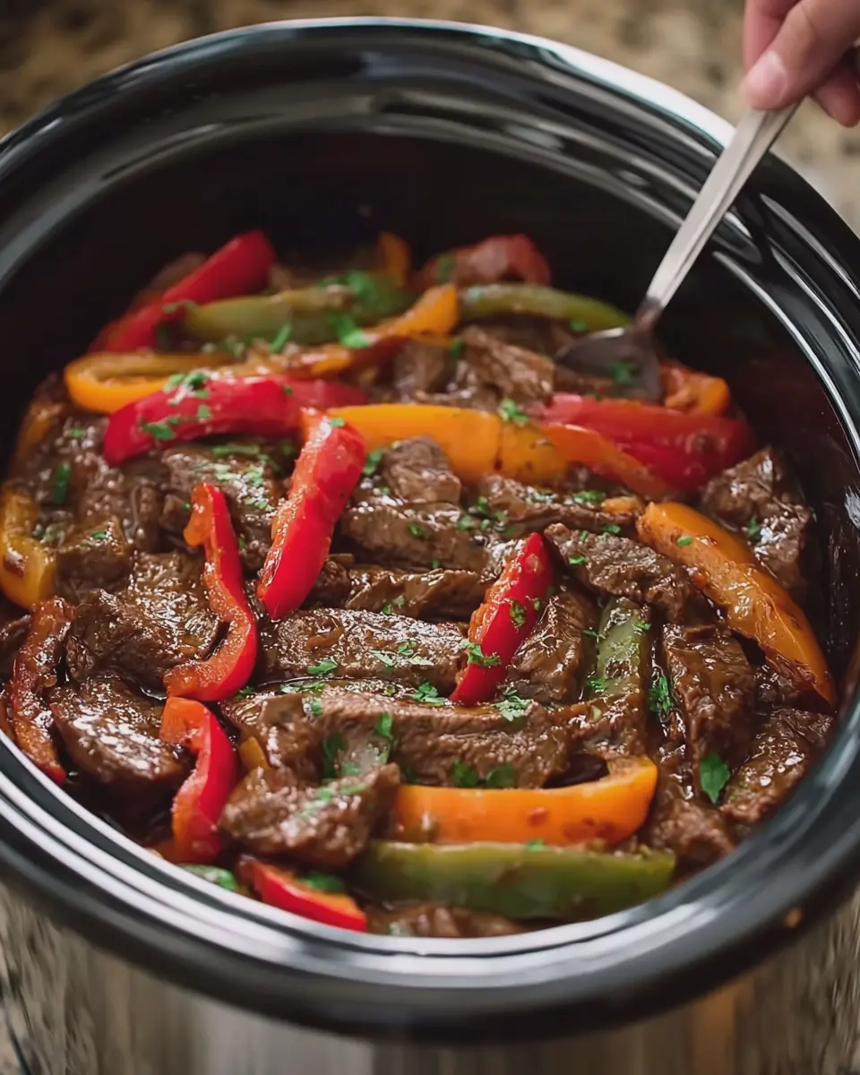 Slow Cooker Pepper Steak: Easy, Juicy Meal for Busy Nights