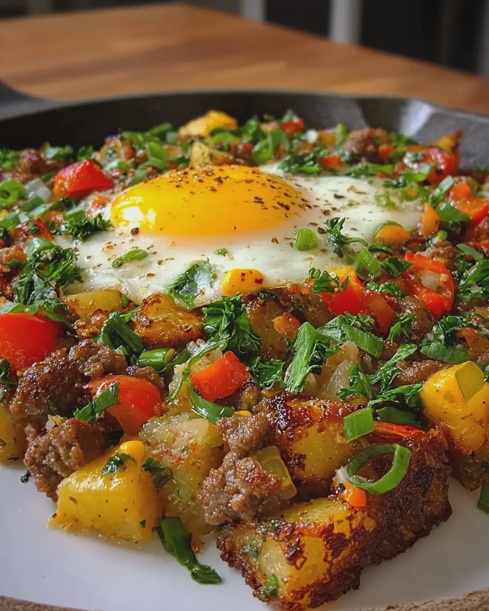Hamburger Hash Delight: Easy Comfort Food with Turkey Bacon