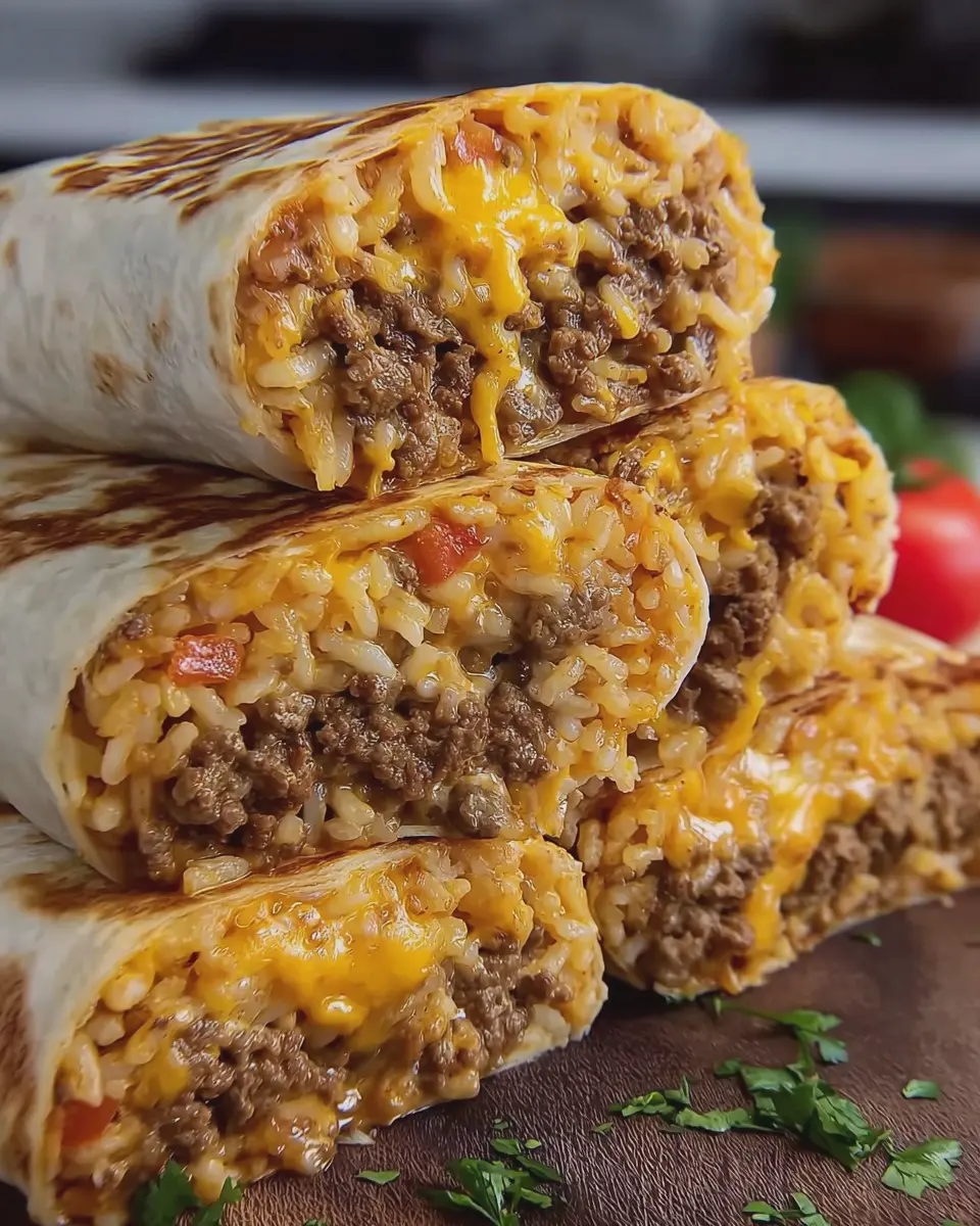 Cheesy Beef and Rice Burritos: Easy Homemade Comfort Food