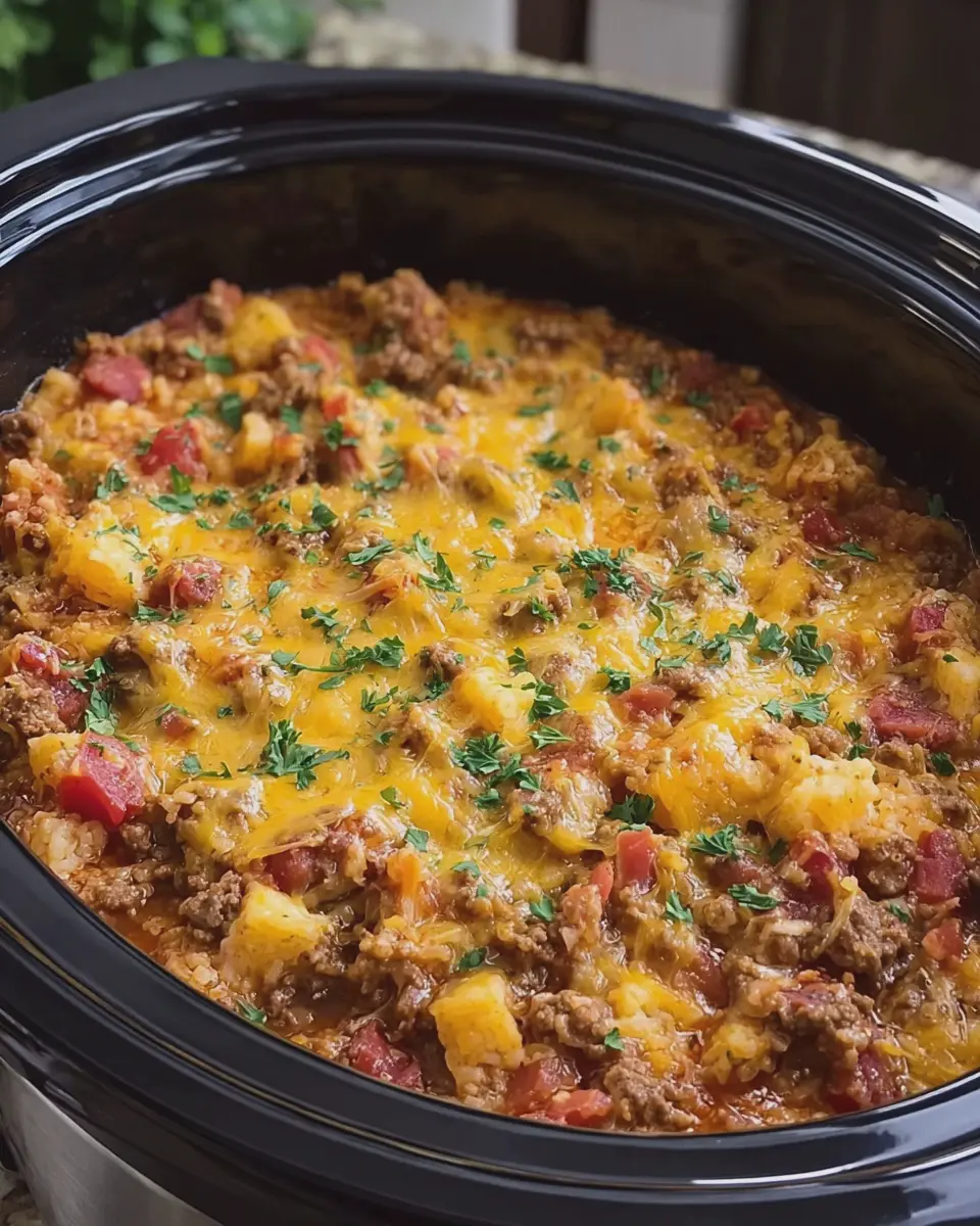 Slow Cooker Cowboy Casserole: Easy Comfort with Turkey Bacon