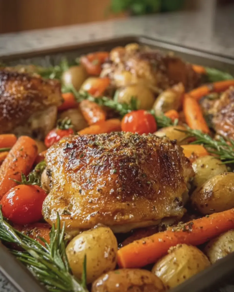Roasted Chicken Thighs and Vegetables: Easy One-Pan Delight