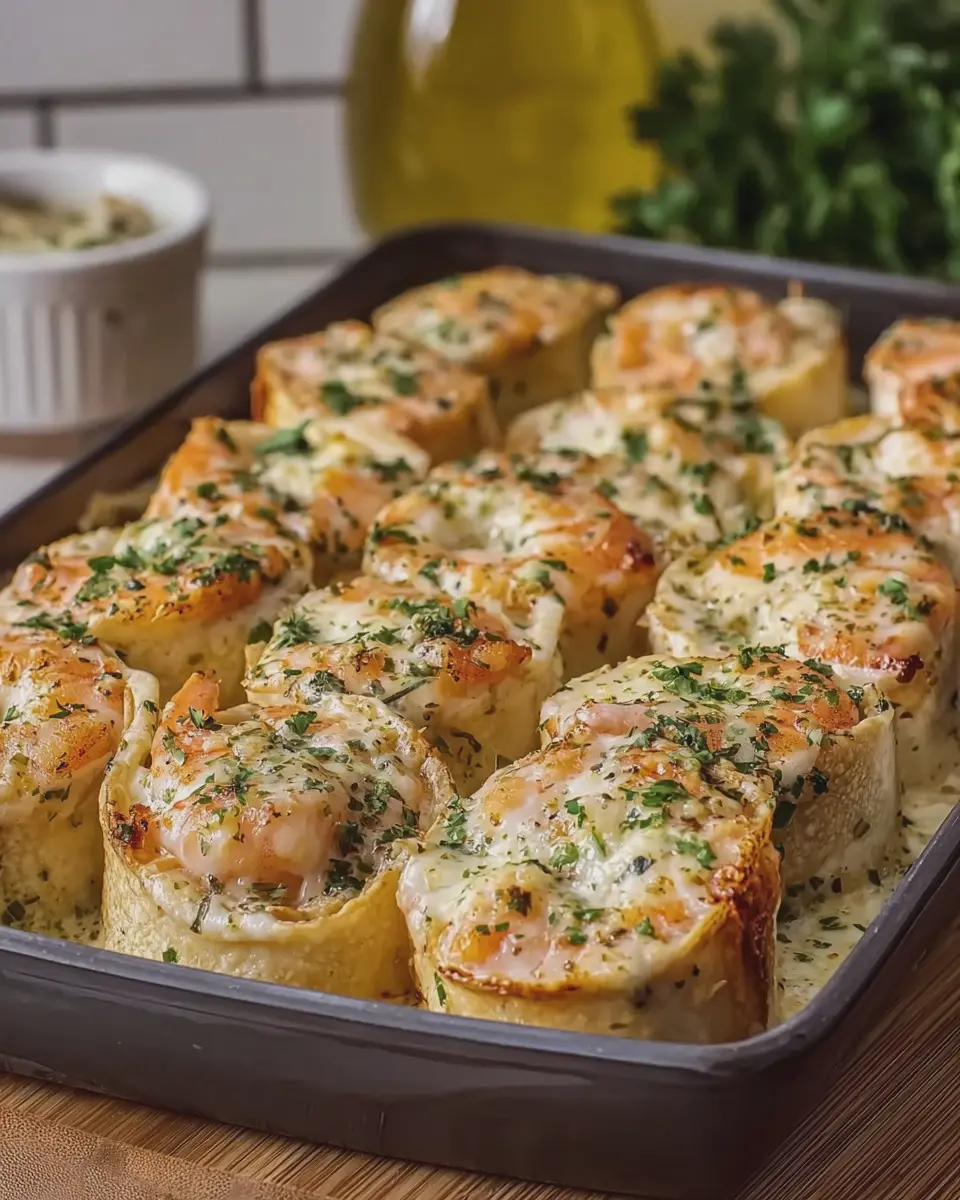 Creamy Garlic Parmesan Shrimp Roll Ups: Easy, Indulgent Homemade Delight