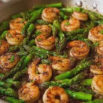 Garlic Shrimp Asparagus Skillet