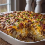 Loaded Ground Beef and Potato Casserole