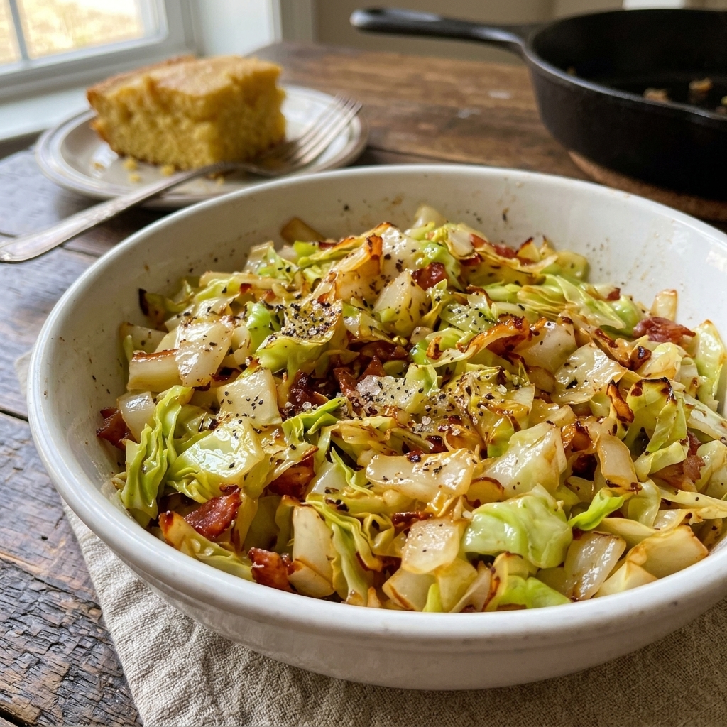 Southern Cooked Cabbage: Deliciously Hearty with Turkey Bacon