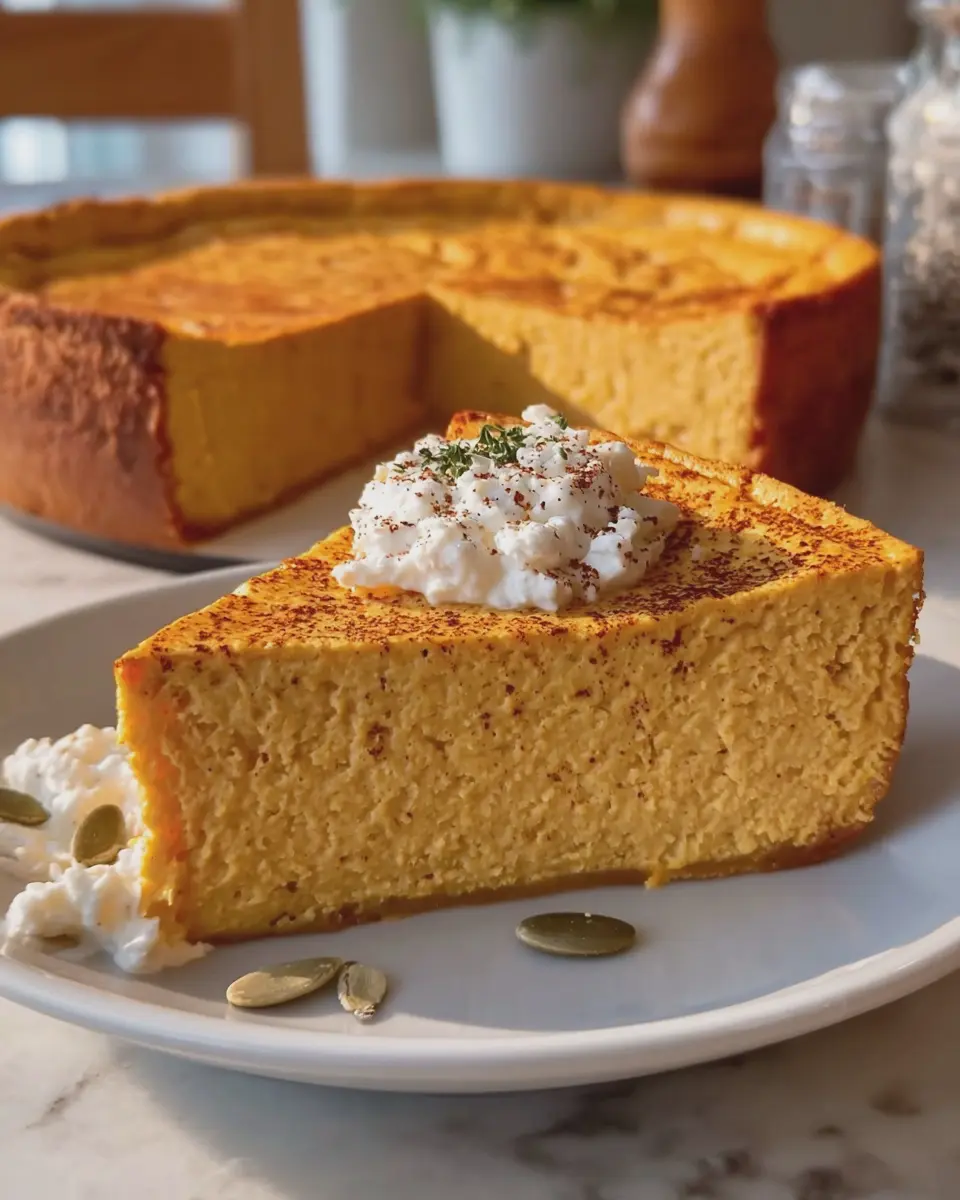 Creamy Crustless Pumpkin Cottage Cheese Pie: A Cozy Fall Delight