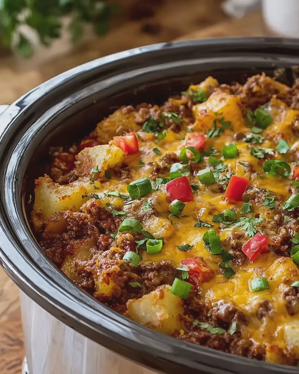 Taco Beef and Potato Crockpot Casserole: Easy Homemade Comfort