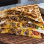 Crispy Smashburger Beef Quesadilla Melt