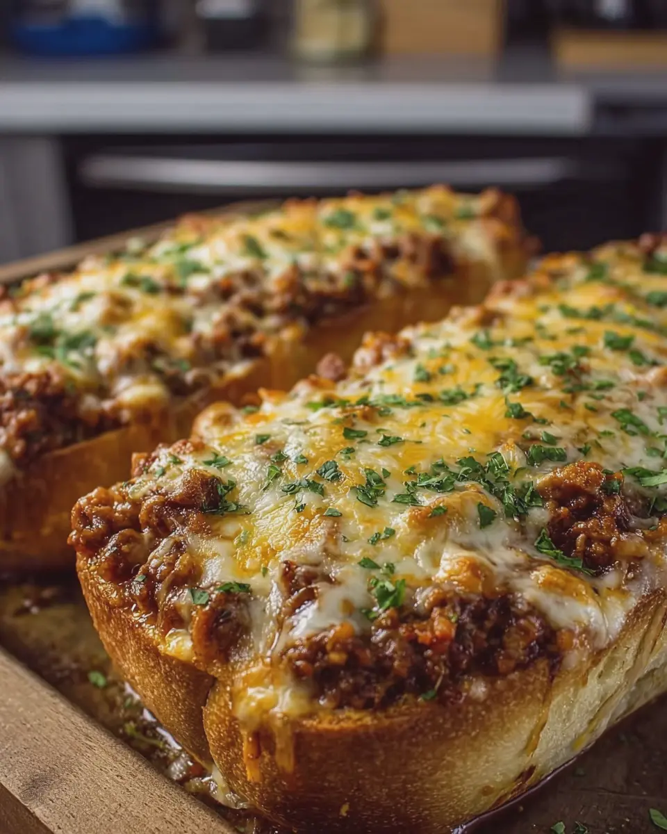 Cheesy Sloppy Joe Garlic Bread Bake: Indulgent Comfort Food Delight