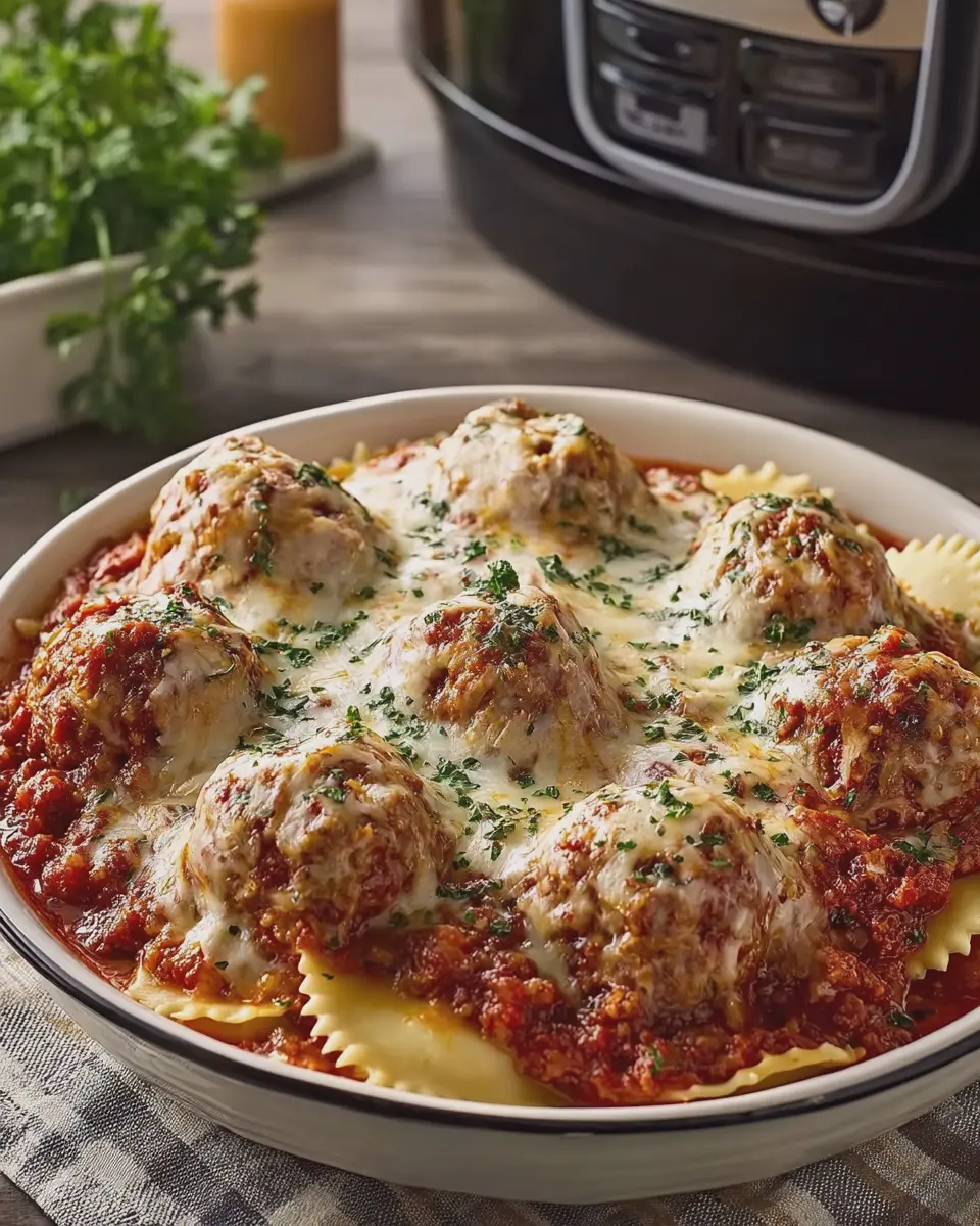 Crockpot Meatball and Cheese Ravioli: Easy Family Comfort Food