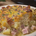 Chicken Ham Cheddar Potato Supper