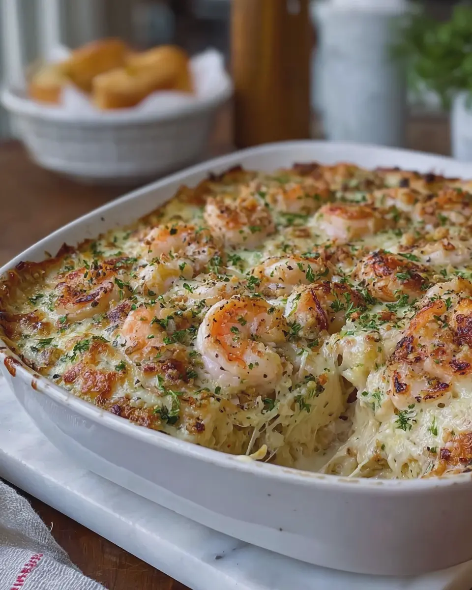Garlic Parmesan Shrimp Bake: A Deliciously Easy One-Dish Recipe