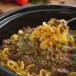 Crock Pot Mississippi Beef Noodles