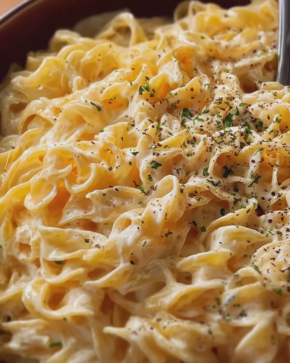 Slow Cooker Amish Sour Cream Noodles with Turkey Bacon Delight