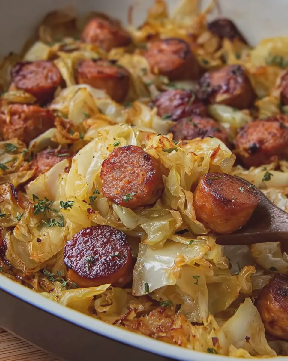 Fried Cabbage and Chicken Sausage Bake: A Healthy Comfort Dish