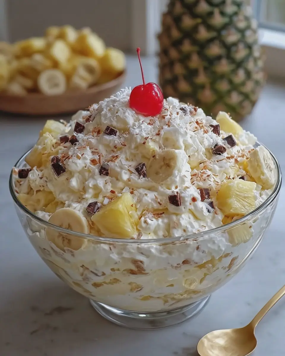 Banana Pineapple Dessert Fluff: The Best Easy Summer Treat