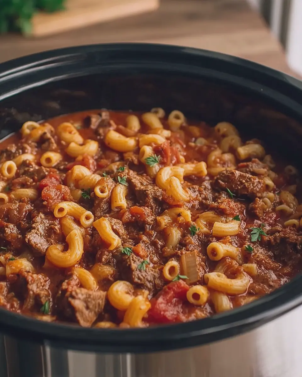Slow Cooker 4 Ingredient Poor Mans Goulash That’s Simply Delightful