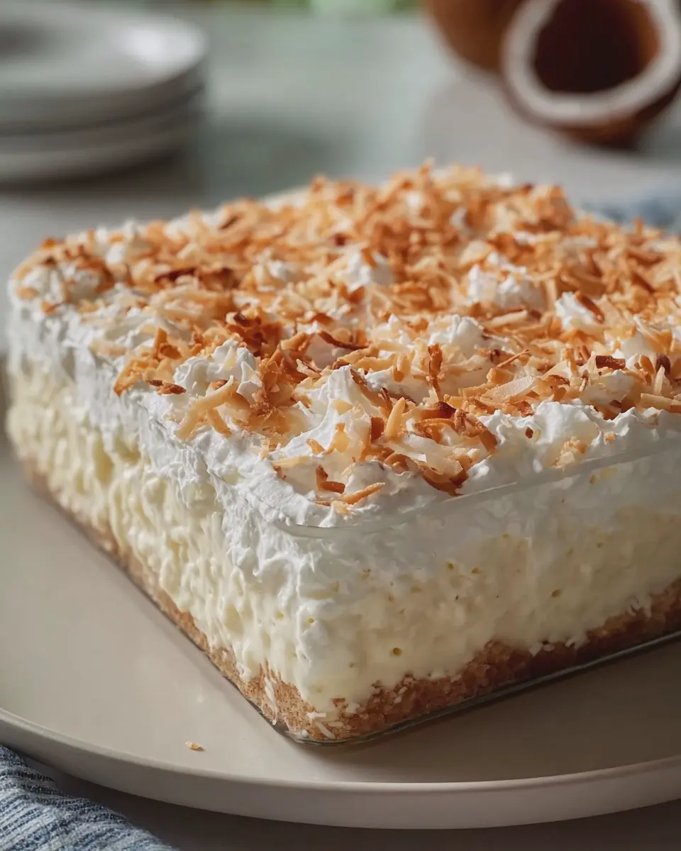 No Bake Coconut Cream Dream Dessert: Easy &amp; Indulgent Bliss