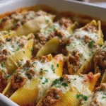 Cheesy Beef Stuffed Shells