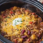 Slow Cooker Chili Potato Casserole