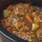 Slow Cooker 5 Ingredient Amish Autumn Chicken
