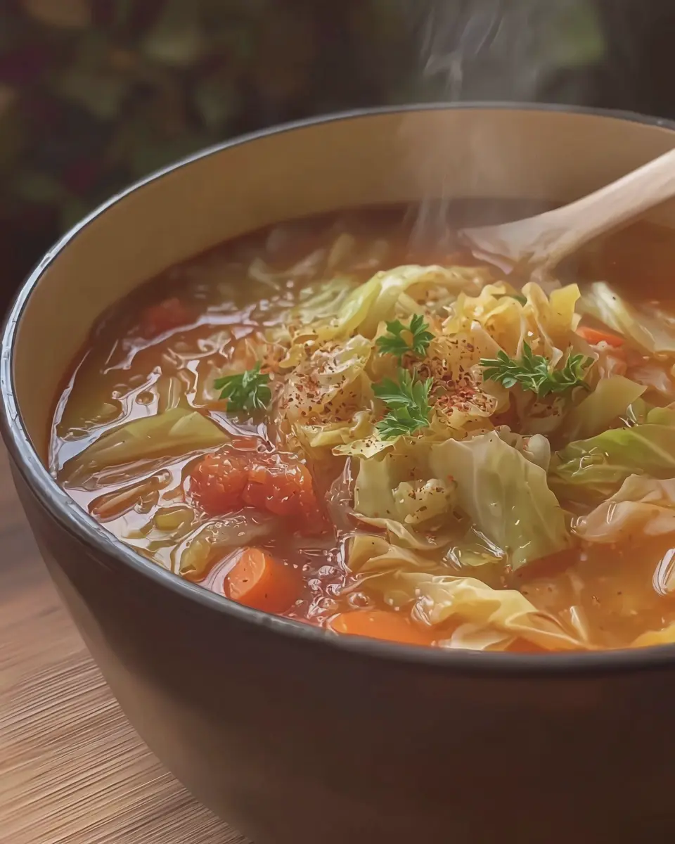 Cabbage Soup Delight: Easy Recipe with Turkey Bacon and Chicken Ham