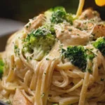Creamy Alfredo Chicken Linguine with Broccoli