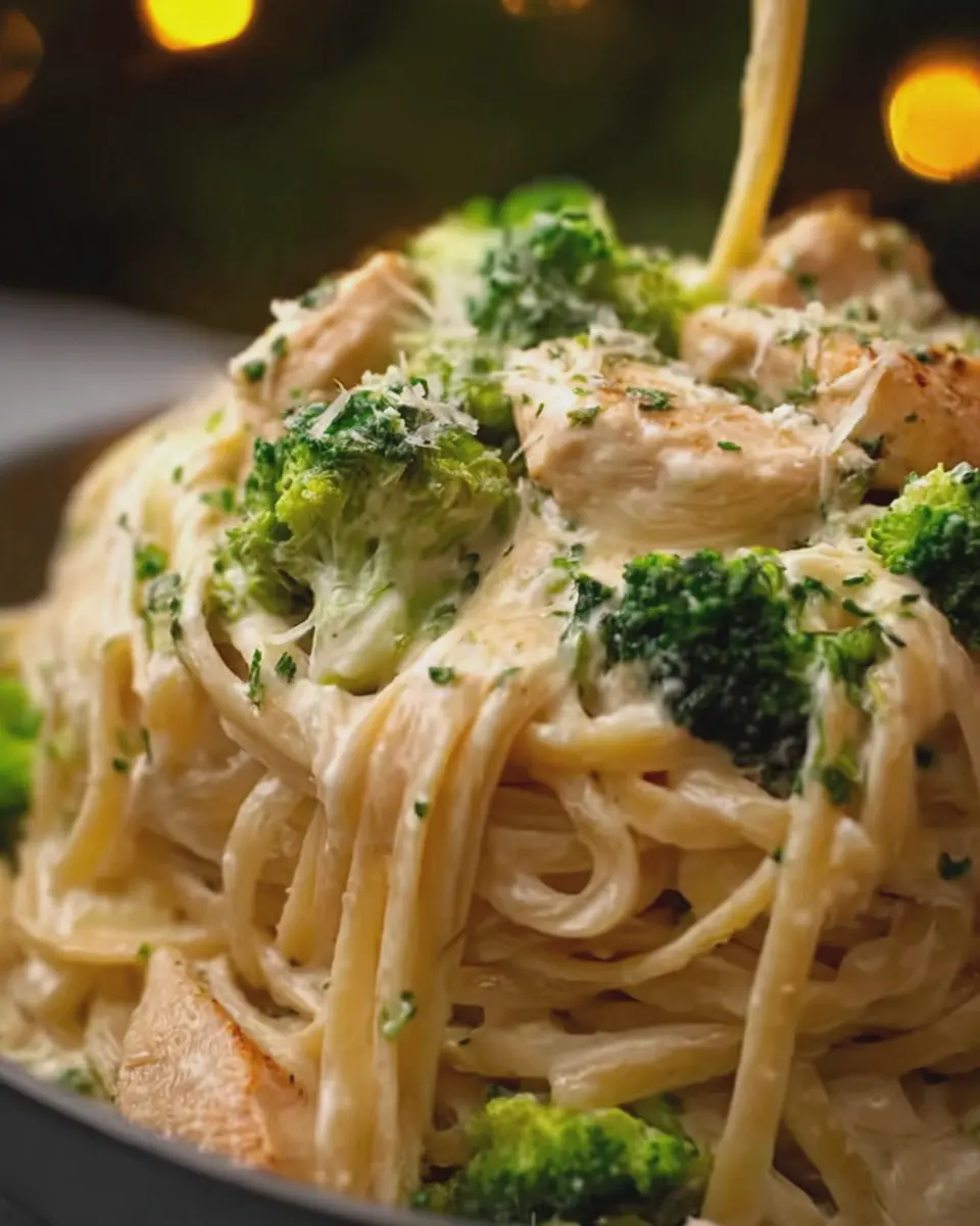 Creamy Alfredo Chicken Linguine with Broccoli: A Cozy Delight