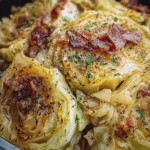 Slow Cooker Buttery Garlic Cabbage with Beef Bacon