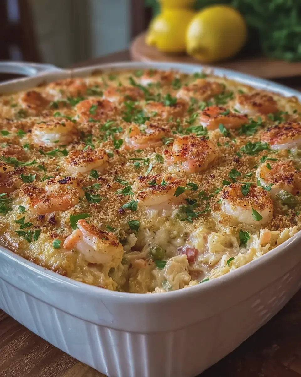 Creamy Southern Crab and Shrimp Casserole: Indulgent Comfort Food